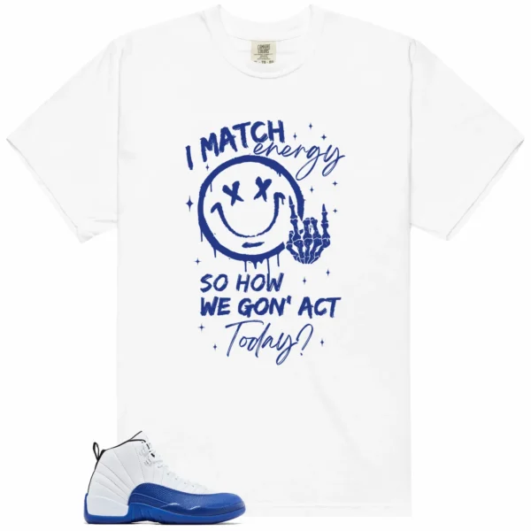 Air Jordan 12 Blueberry Matching Tee Shirt - Match Energy