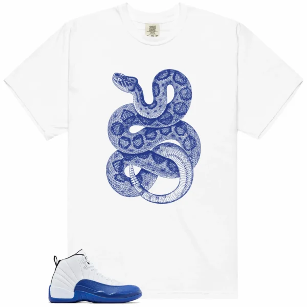 Python Snake Shirt for Air Jordan 12 Blueberry Sneaker