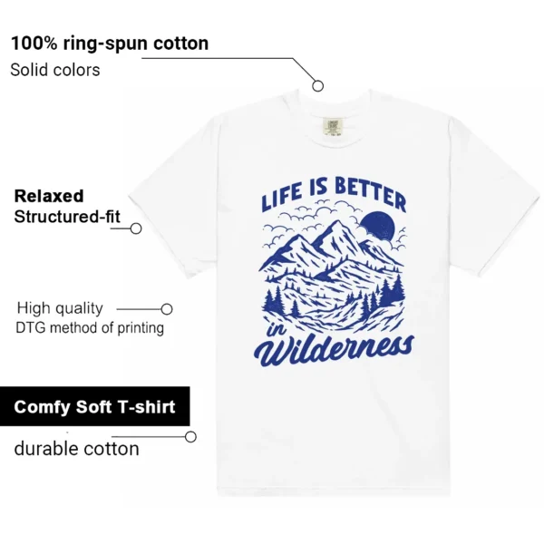 Wilderness Tee - Perfect with Air Jordan 12 Blueberry Features