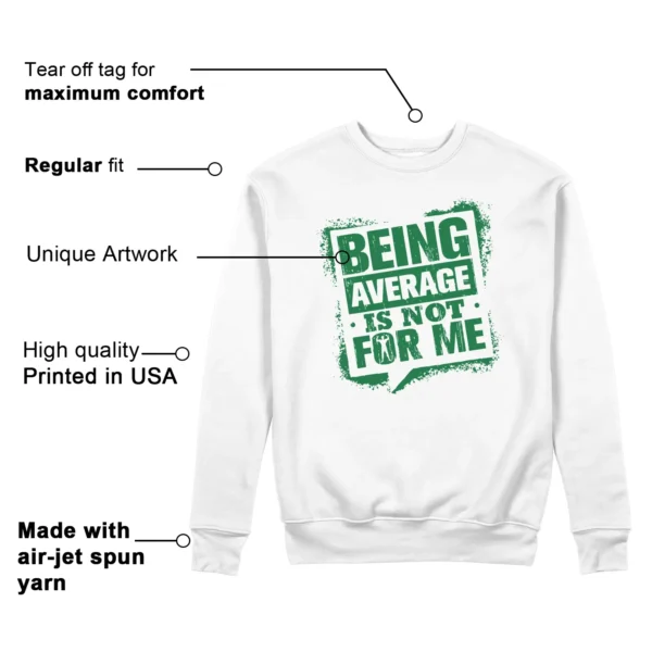 Average Not Me Sweatshirt Matches adidas Campus 00s Green Cloud White Sneaker Features