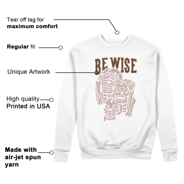 Air Jordan 1 Mid Neapolitan 'Be Wise' Matching Sweatshirt Features