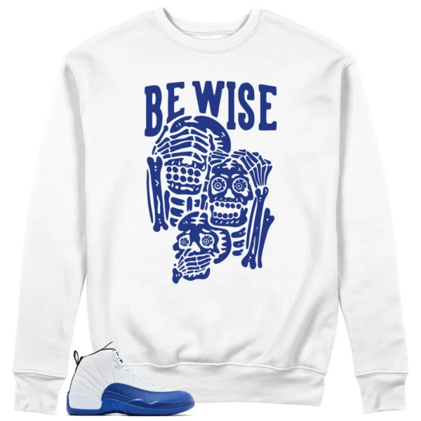 Air Jordan 12 Blueberry 'Be Wise' Matching Sweatshirt