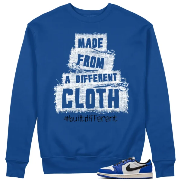 Built Different Sweatshirt for Air Jordan 1 Low Game Royal