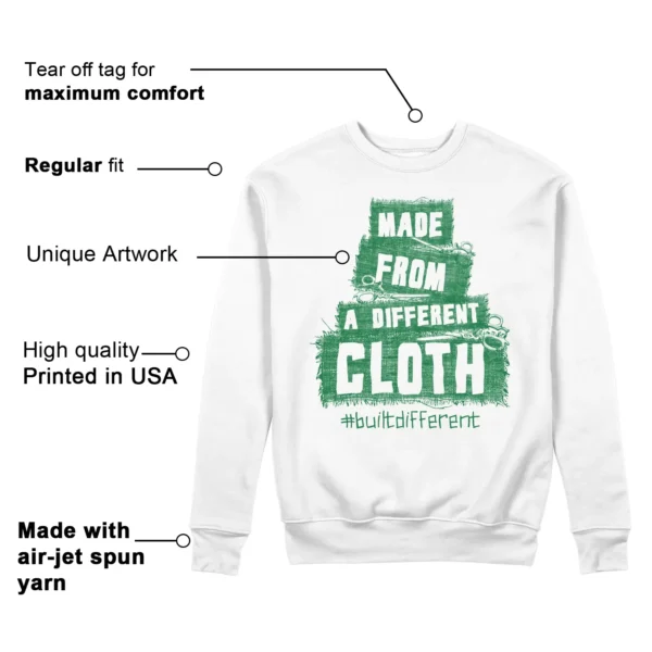 Built Different Sweatshirt for adidas Campus 00s Green Cloud White Features