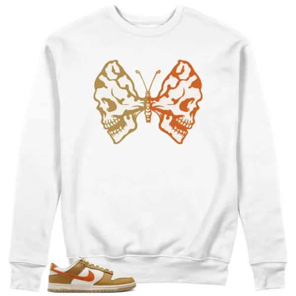 Butterfly Skulls Sweatshirt for Nike Dunk Low Be the 1 Fans