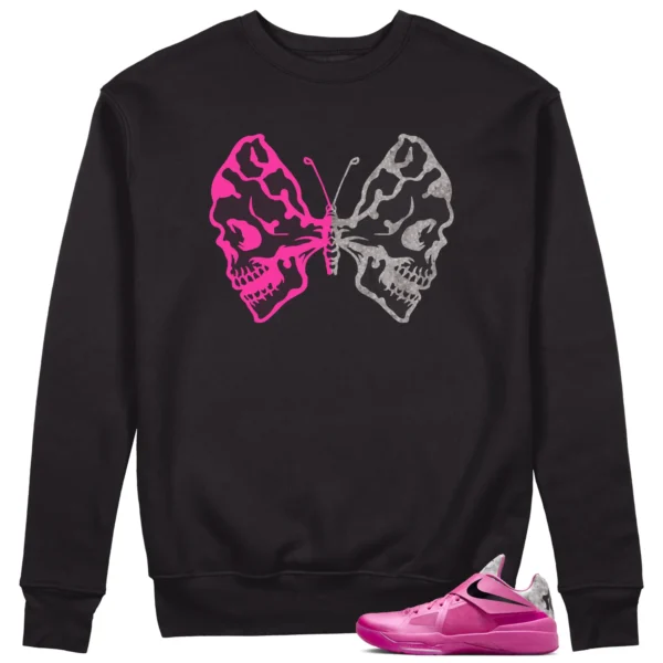 Butterfly Skulls Sweatshirt for Nike KD 4 Aunt Pearl Fans