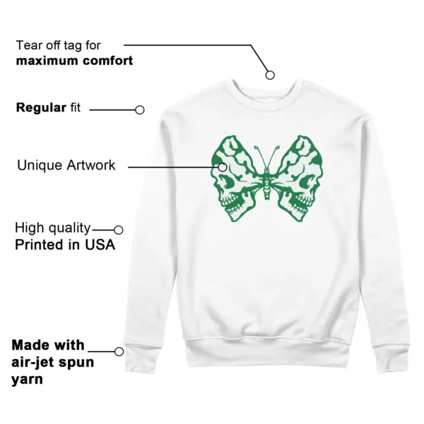 Butterfly Skulls Sweatshirt for adidas Campus 00s Green Cloud White Fans Features