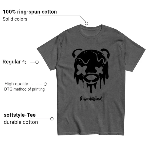 Dark Smoke Grey Nike Matching Tee - Drippy Bear Graphic Features