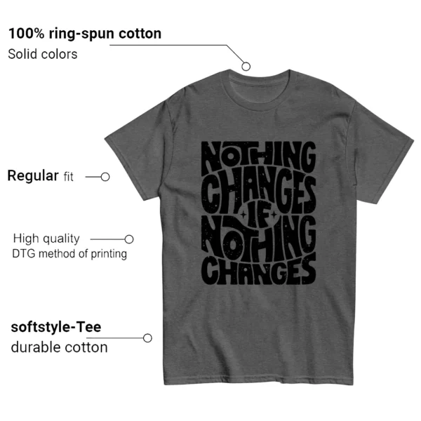 Dark Smoke Grey Nike Style: Nothing Changes Tee Features