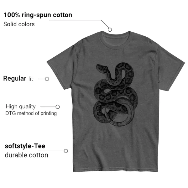 Python Snake Shirt for Dark Smoke Grey Nike Sneaker Features