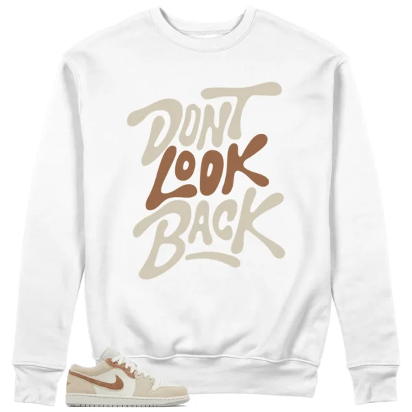 Jordan 1 Low SE Sail Archaeo Brown Style: Don't Look Back Sweatshirt