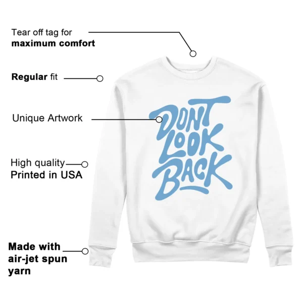 Jordan 11 Legend Blue Style: Don't Look Back Sweatshirt Features