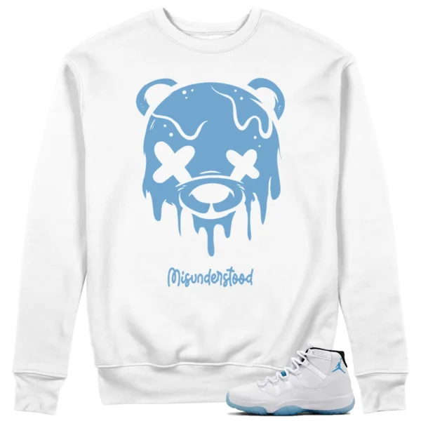 Jordan 11 Legend Blue Matching Sweat - Drippy Bear Graphic