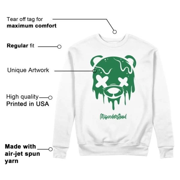 adidas Campus 00s Green Cloud White Matching Sweat - Drippy Bear Graphic Features