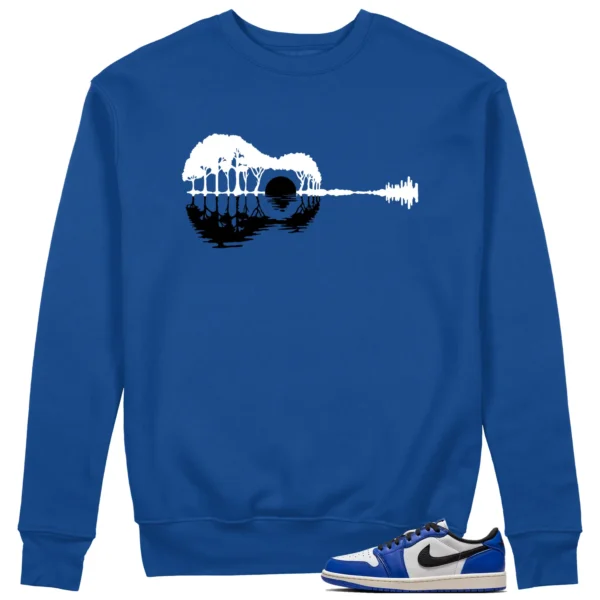 Guitar Sweatshirt for Air Jordan 1 Low Game Royal Sneaker