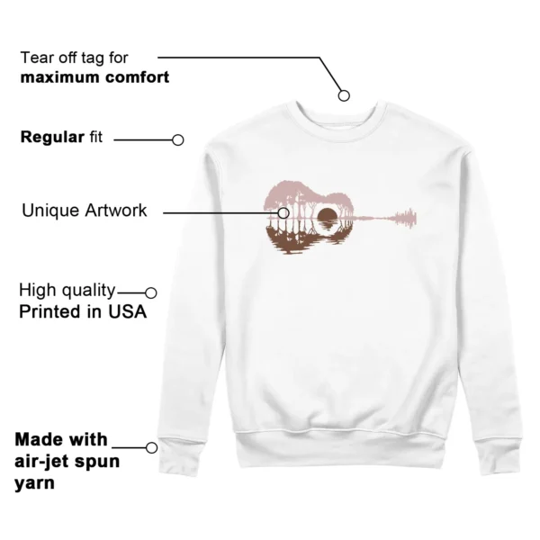 Guitar Sweatshirt for Air Jordan 1 Mid Neapolitan Sneaker Features