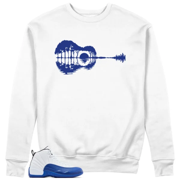 Guitar Sweatshirt for Air Jordan 12 Blueberry Sneaker