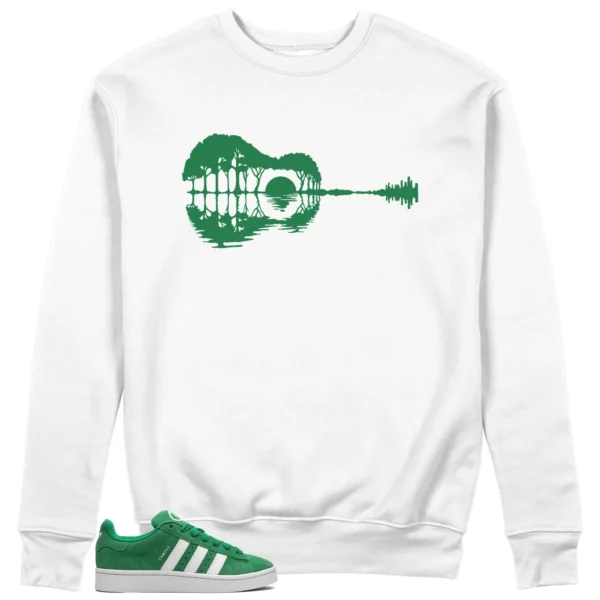 Guitar Sweatshirt for adidas Campus 00s Green Cloud White Sneaker