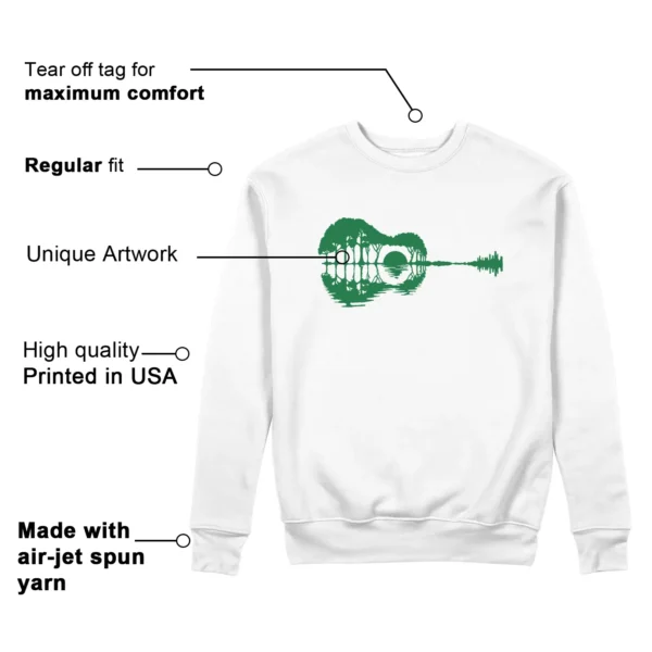 Guitar Sweatshirt for adidas Campus 00s Green Cloud White Sneaker Features