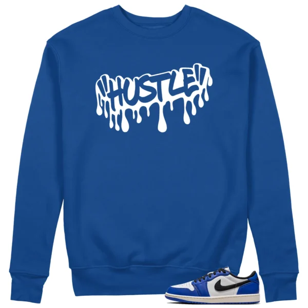 Hustle Drip Sweat Matching Air Jordan 1 Low Game Royal