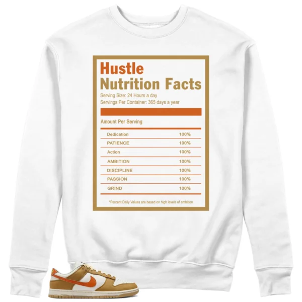 Hustle Facts: Motivational Sweatshirt for Nike Dunk Low Be the 1