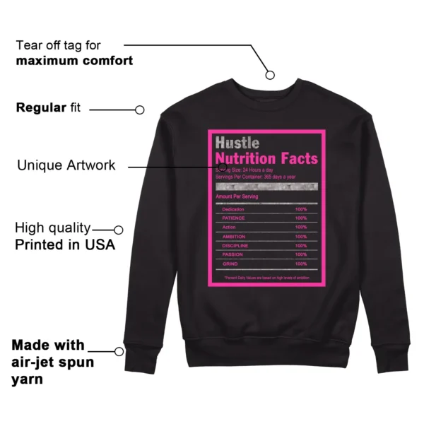 Hustle Facts: Motivational Sweatshirt for Nike KD 4 Aunt Pearl Features