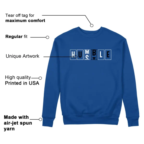 Air Jordan 1 Low Game Royal - Hustle Humble Sweatshirt Features