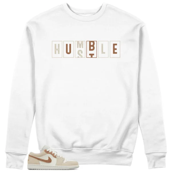 Jordan 1 Low SE Sail Archaeo Brown - Hustle Humble Sweatshirt