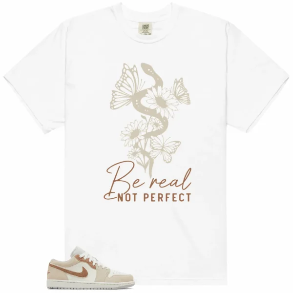 Be Real Tee to Match Jordan 1 Low SE Sail Archaeo Brown