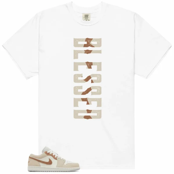 Blessed Tee | Jordan 1 Low SE Sail Archaeo Brown Matchshirt