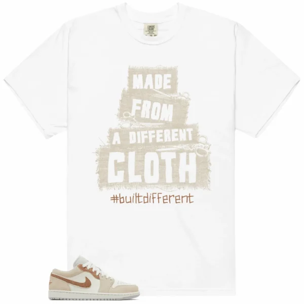 Built Different Tee for Jordan 1 Low SE Sail Archaeo Brown