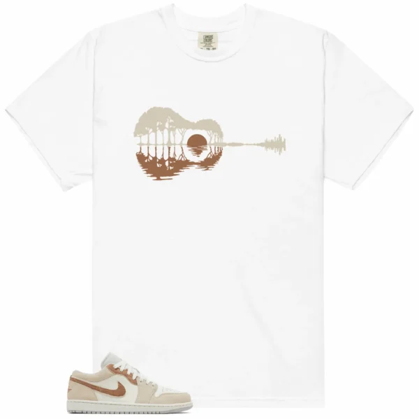 Guitar Shirt for Jordan 1 Low SE Sail Archaeo Brown Sneaker