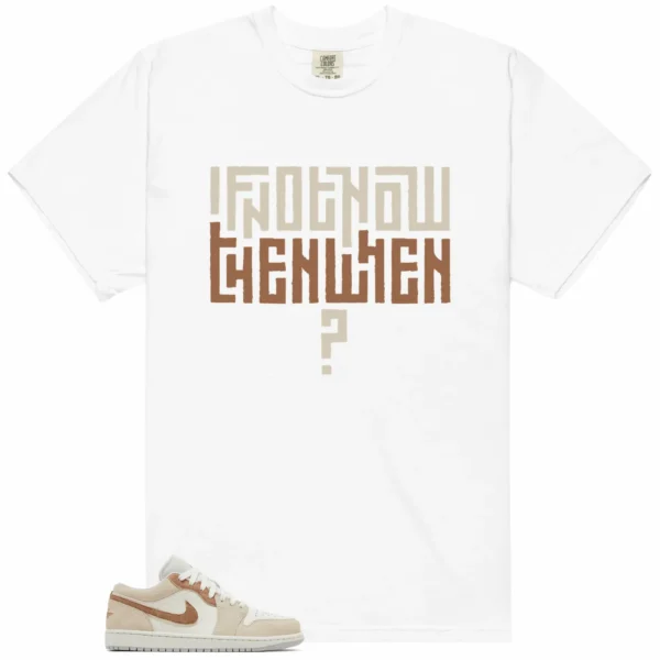 Jordan 1 Low SE Sail Archaeo Brown Style T-shirt Motivational Graphic