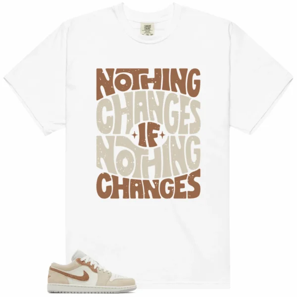 Jordan 1 Low SE Sail Archaeo Brown Style: Nothing Changes Tee