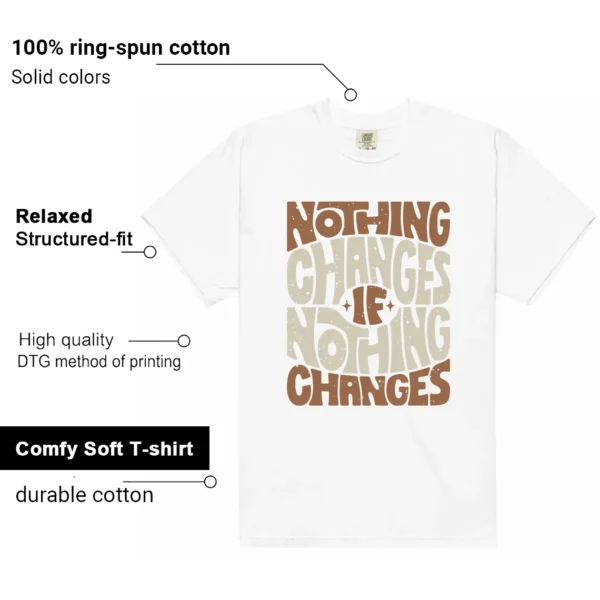 Jordan 1 Low SE Sail Archaeo Brown Style: Nothing Changes Tee Features