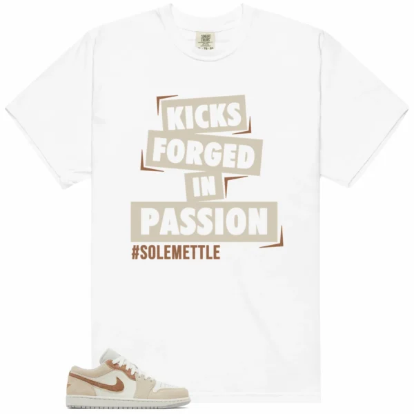 Passion Kicks Tee - Perfect Match for Jordan 1 Low SE Sail Archaeo Brown