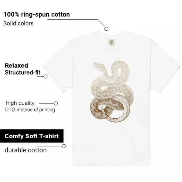 Python Snake Shirt for Jordan 1 Low SE Sail Archaeo Brown Sneaker Features