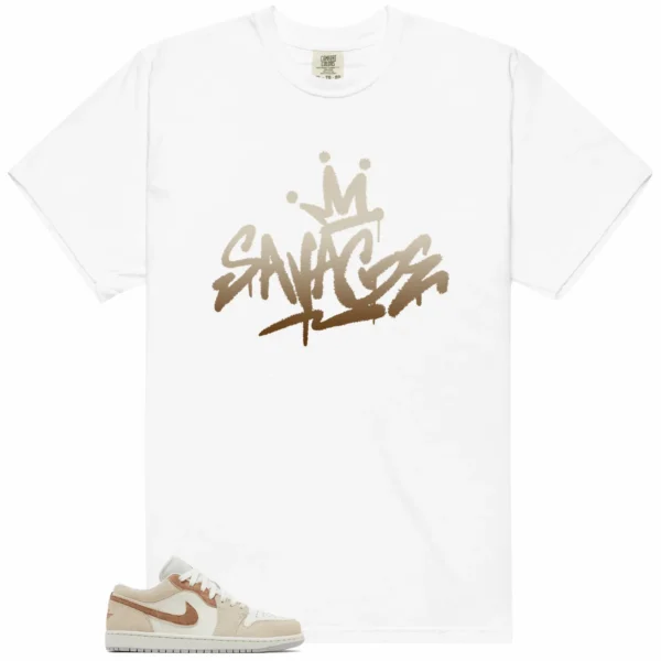 Savage Style Shirt for Jordan 1 Low SE Sail Archaeo Brown Lovers