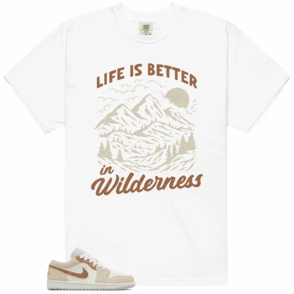 Wilderness Tee - Perfect with Jordan 1 Low SE Sail Archaeo Brown