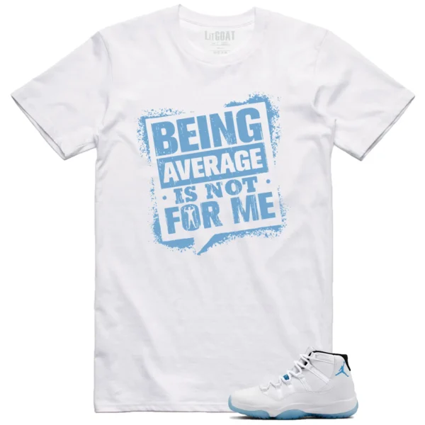 Average Not Me Tee Matches Jordan 11 Legend Blue Sneaker