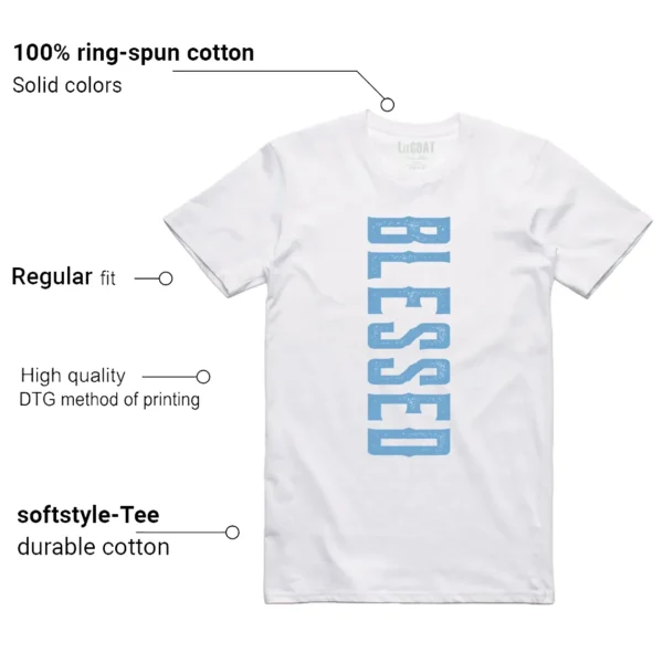 Blessed Tee | Jordan 11 Legend Blue Matchshirt Features