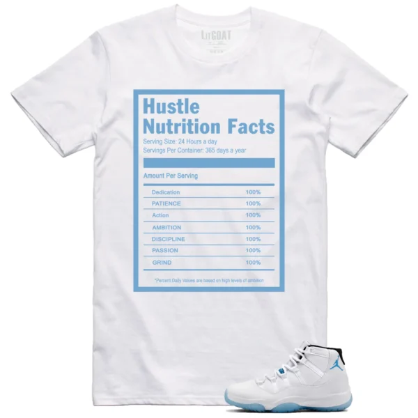 Hustle Facts: Motivational Graphic for Jordan 11 Legend Blue