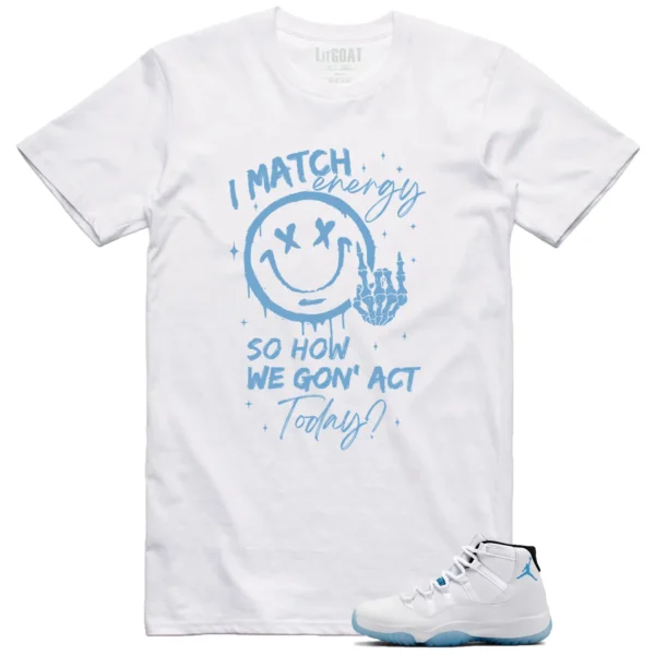 Jordan 11 Legend Blue Matching Tee Shirt - Match Energy