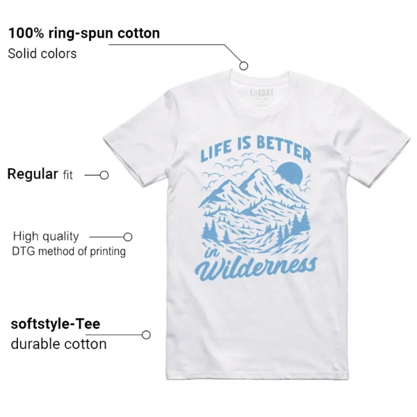 Wilderness Tee - Perfect with Jordan 11 Legend Blue Features