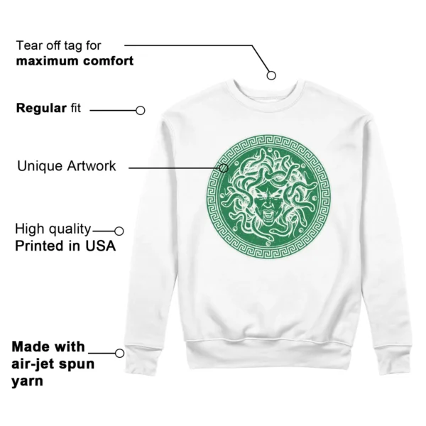 Medusa Sweatshirt for adidas Campus 00s Green Cloud White Kicks Features