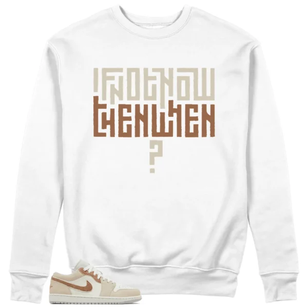 Motivational Sweatshirt For Jordan 1 Low SE Sail Archaeo Brown