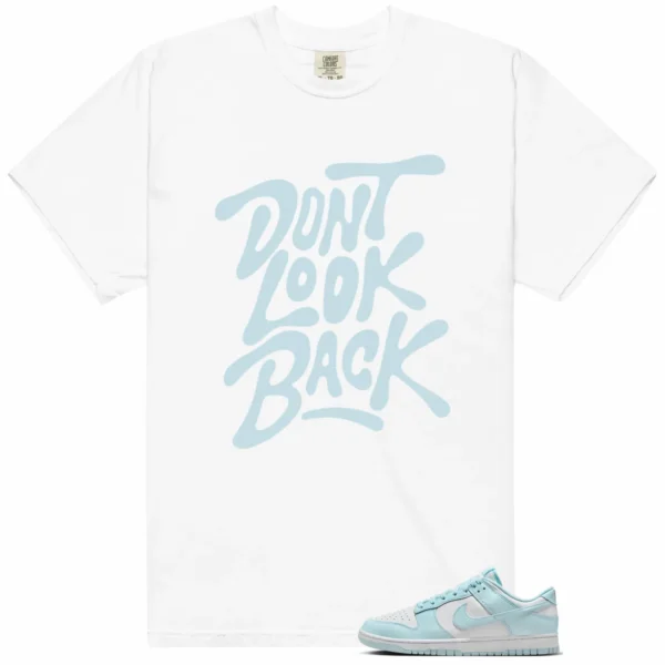 Nike Dunk Low White and Glacier Blue Style: Don't Look Back Shirt