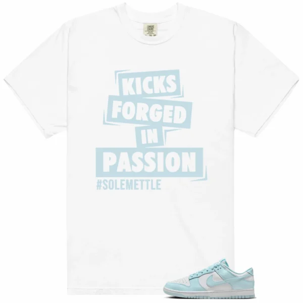 Passion Kicks Tee - Perfect Match for Nike Dunk Low White and Glacier Blue