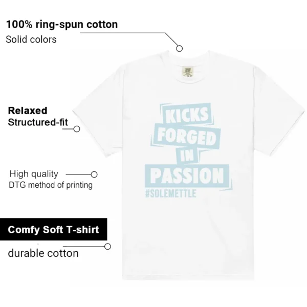 Passion Kicks Tee - Perfect Match for Nike Dunk Low White and Glacier Blue Features