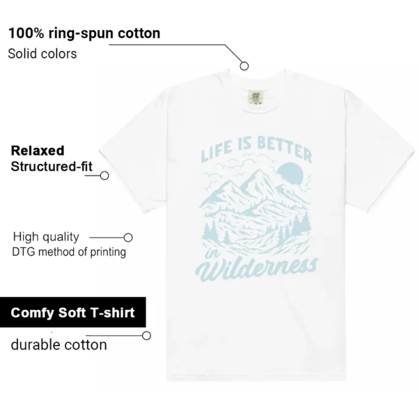 Wilderness Tee - Perfect with Nike Dunk Low White and Glacier Blue Features